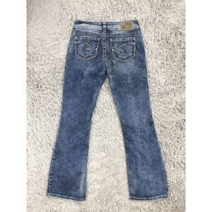 Silver Jeans Suki Medium Acid Wash Thick Stitching 29x32 (29x30)‎